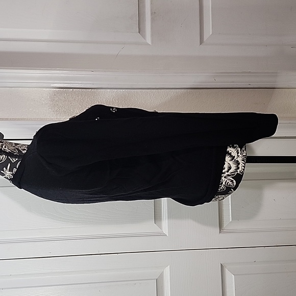 Bebe Black Rhinestone And Sequin Embellished Sweater S/M - Picture 2 of 9